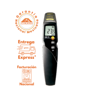 Vista frontal del temómetro infrarrojo de pistola marca testo modelo 830 T2