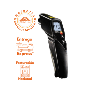 Vista frontal del temómetro infrarrojo de pistola marca testo modelo 830 T1