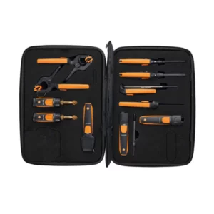 Fotografía al interior de la maleta con Smart Probes de la marca Testo HVACR Ultimate kit