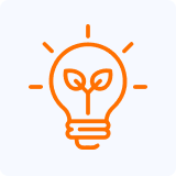 Icono de representación de equipos con ahorro de energía.
