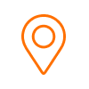 Pin de ubicación naranja