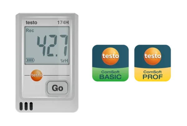testo 174 H - Mini registrador de datos de temperatura y humedad con USB-C - Image 2